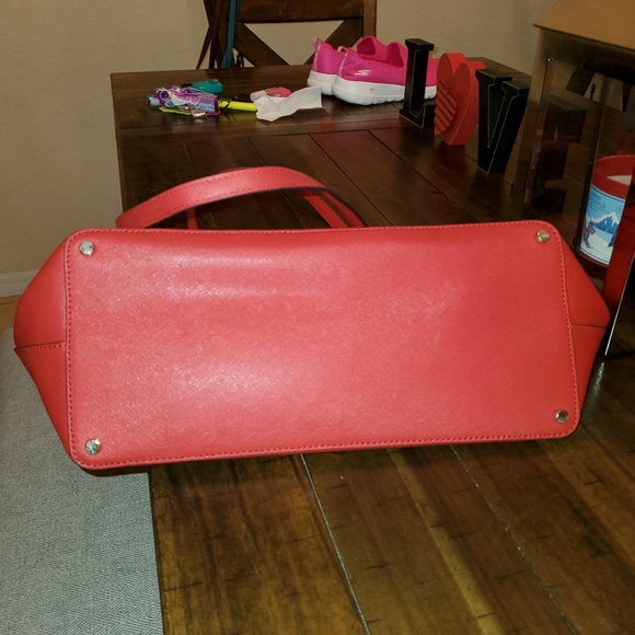 Kate Spade Large Coral Handbag Leather - Picture 10 of 12